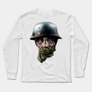 Zombie Nazi Head, WW2 zombie soldier Long Sleeve T-Shirt